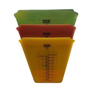 Kuhn Rikon Measuring Cups Set‎ of 3 2 Cup Multicolor Silicone Flexible Swiss